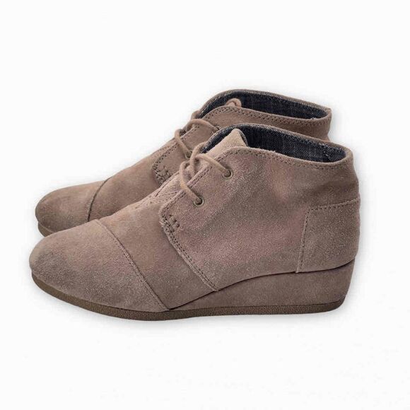 Toms Women Desert Wedge Bootie Tan Formal US 4 - Picture 1 of 8